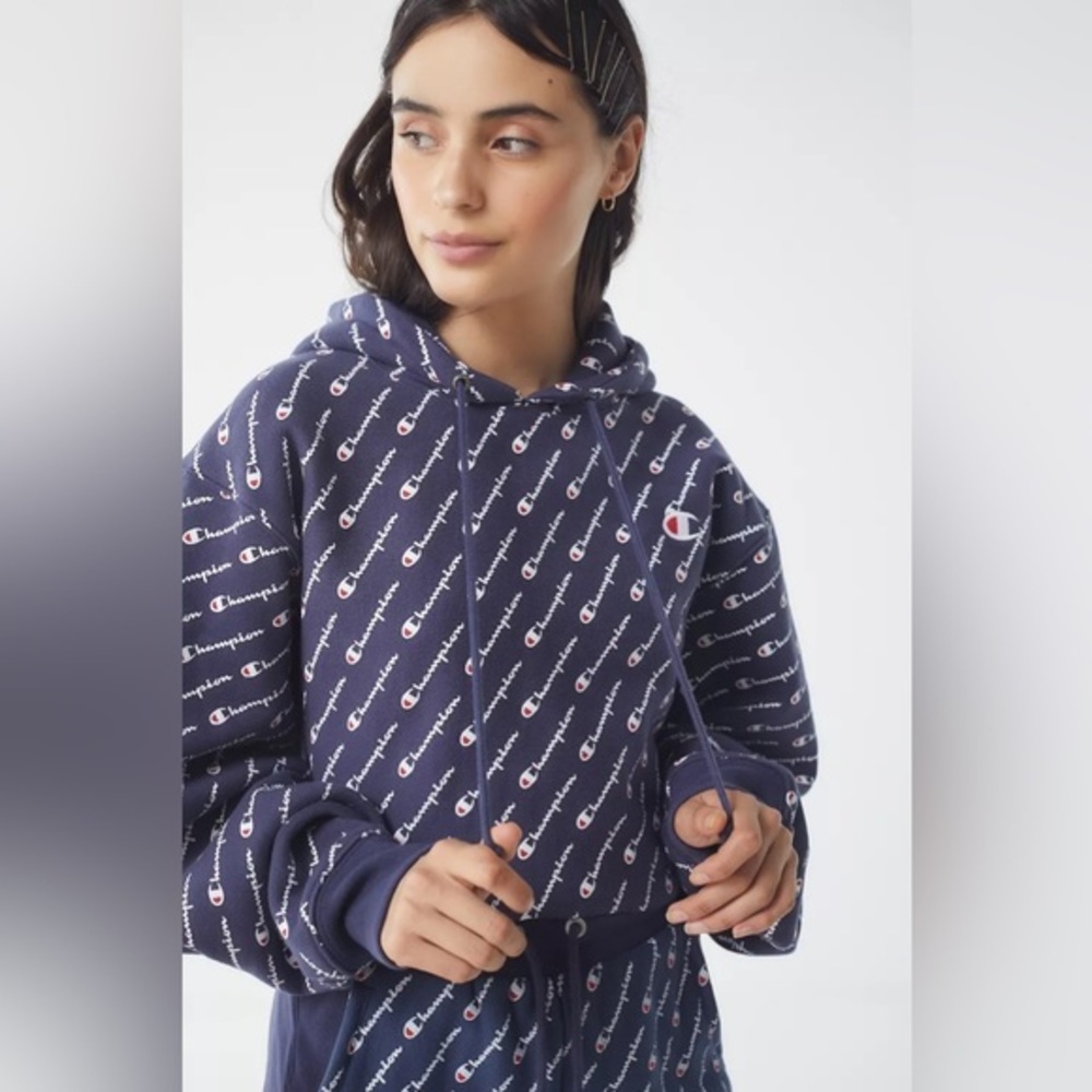Champion Reverse Weave All Over Print Hoodie Swea… - image 1